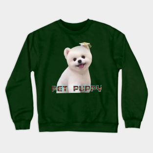 pet puppy art work. Crewneck Sweatshirt